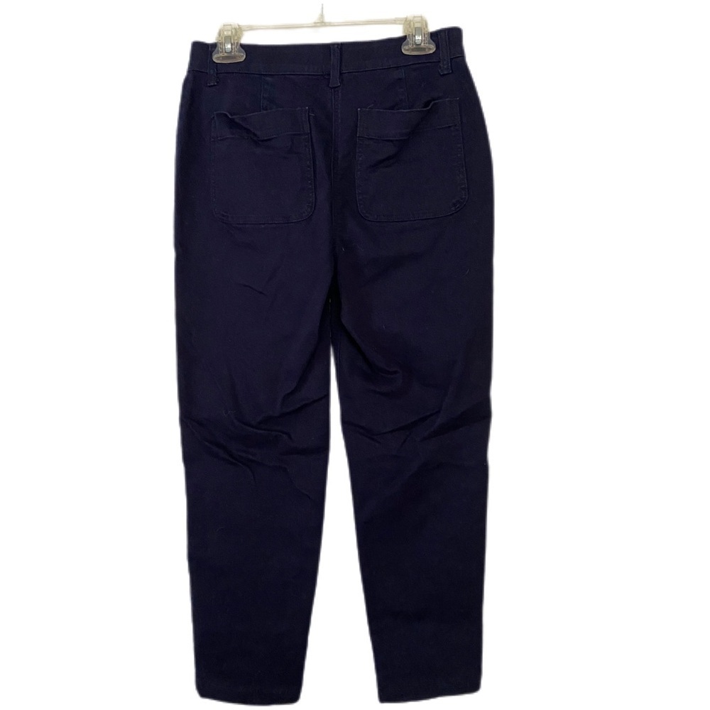 Croft & Barrow Utility Pants Tapered Leg Midrise Navy Stretch Waist Size 6 - Picture 3 of 13